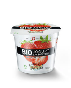 Biedermann Yaourt fraise sans lactose bio 125g